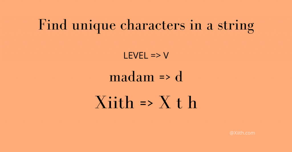 Java Program To Find Unique Characters In A String